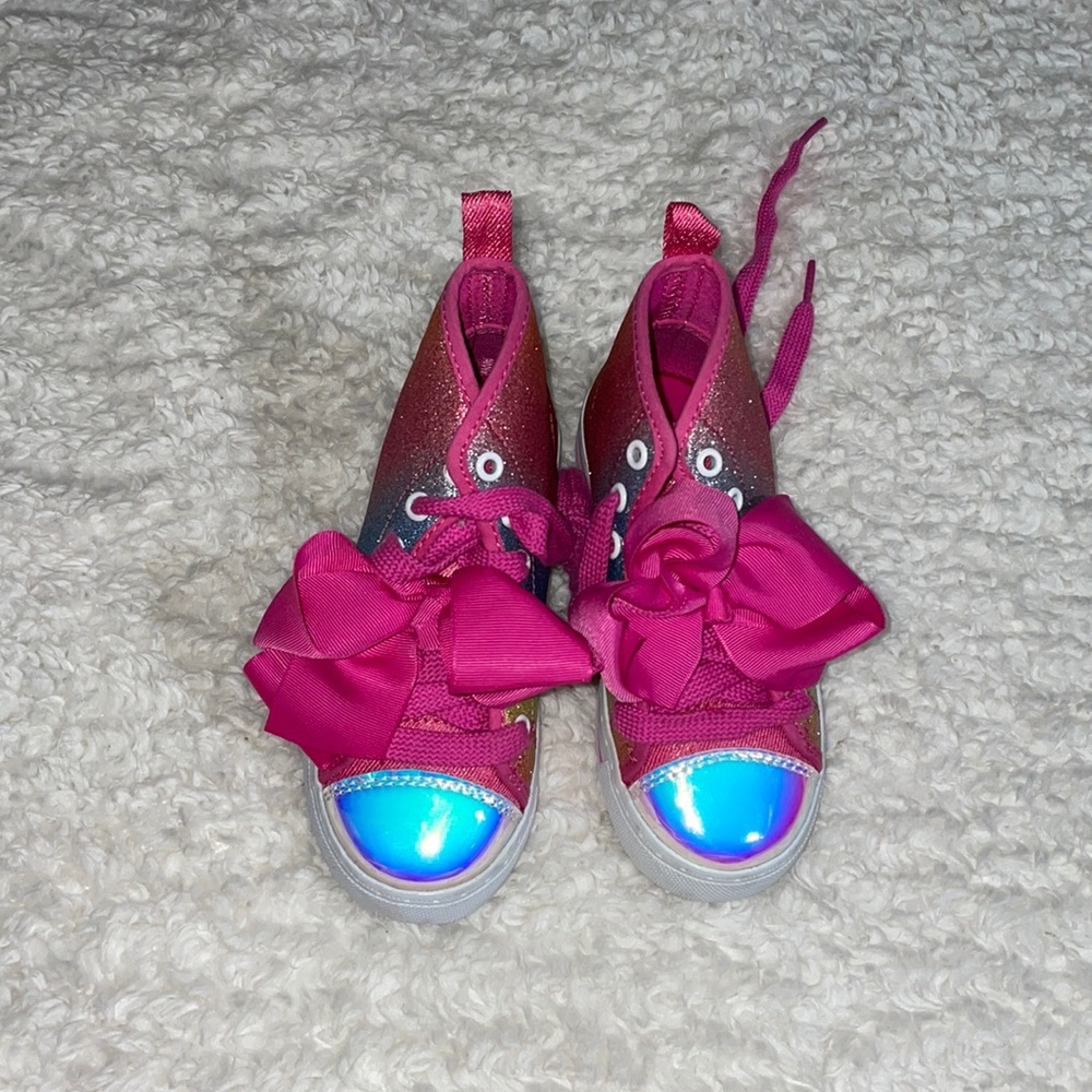 Jojo Siwa Bow Sneakers - Rainbow Pink - Size 10